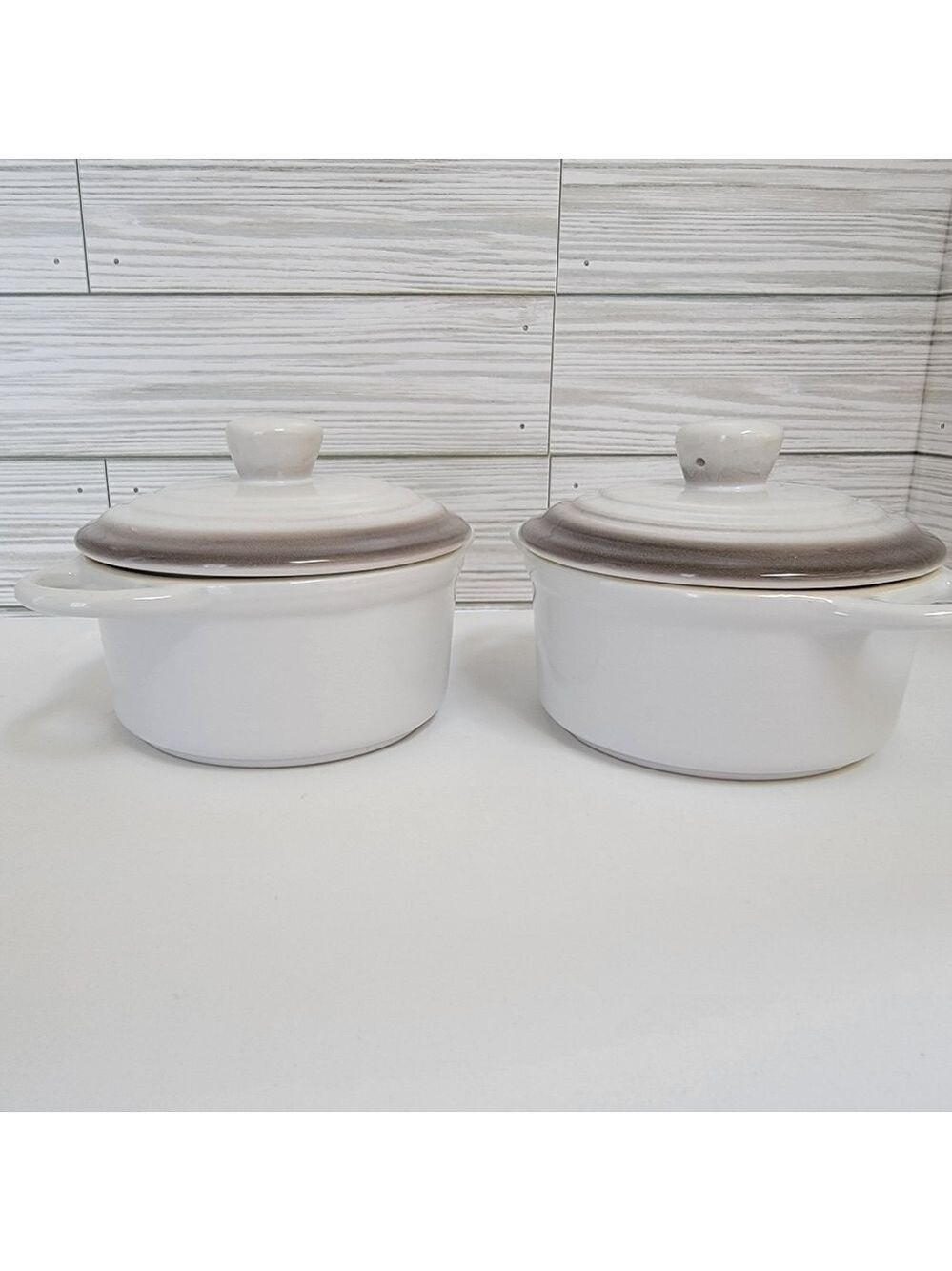 MINI Ceramic Casserole/Soup Dish Set with Lids EUC